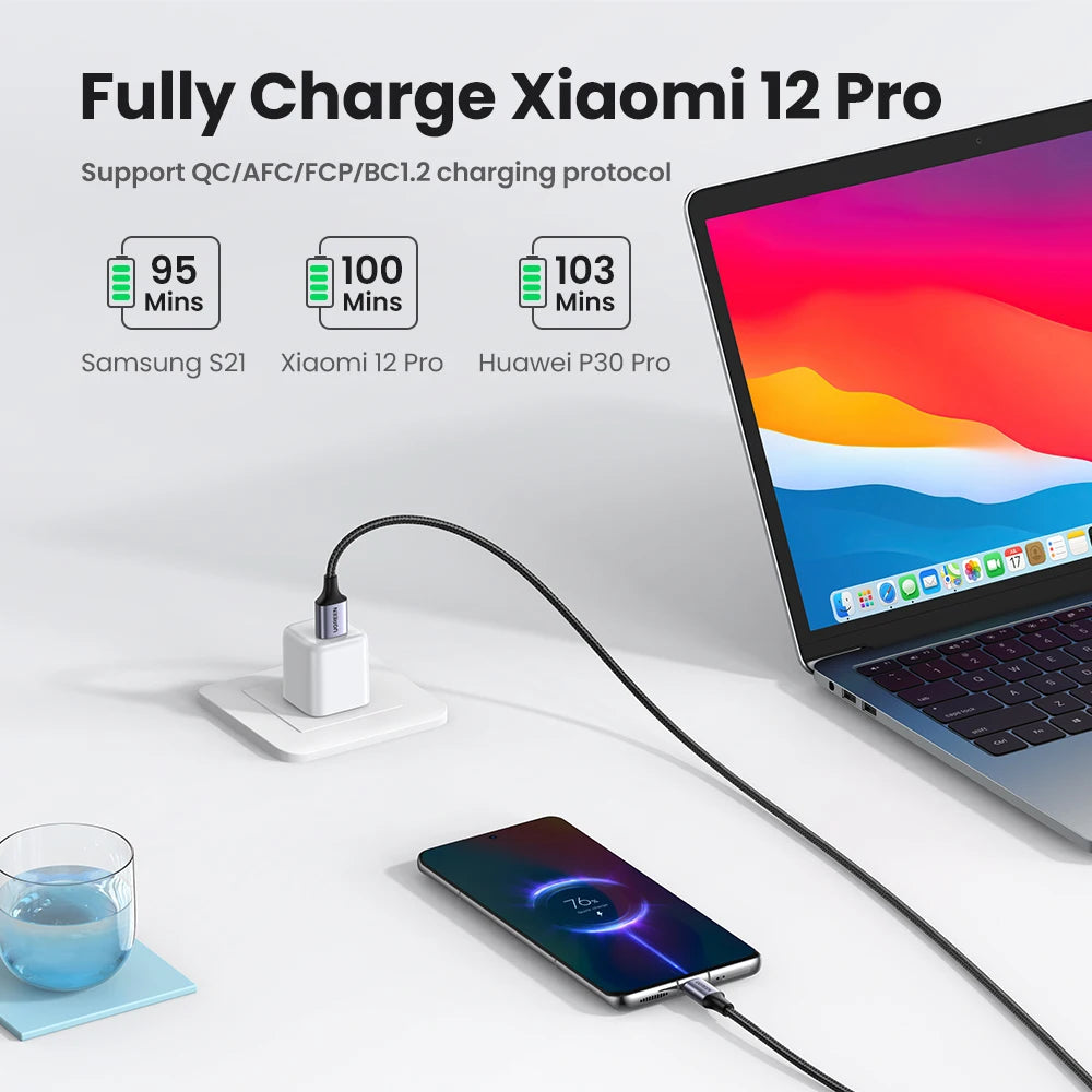 UGREEN USB to Type-C Charger Cable β Fast Charging & Data Transfer for iPhone, Samsung, Xiaomi, iPad & More