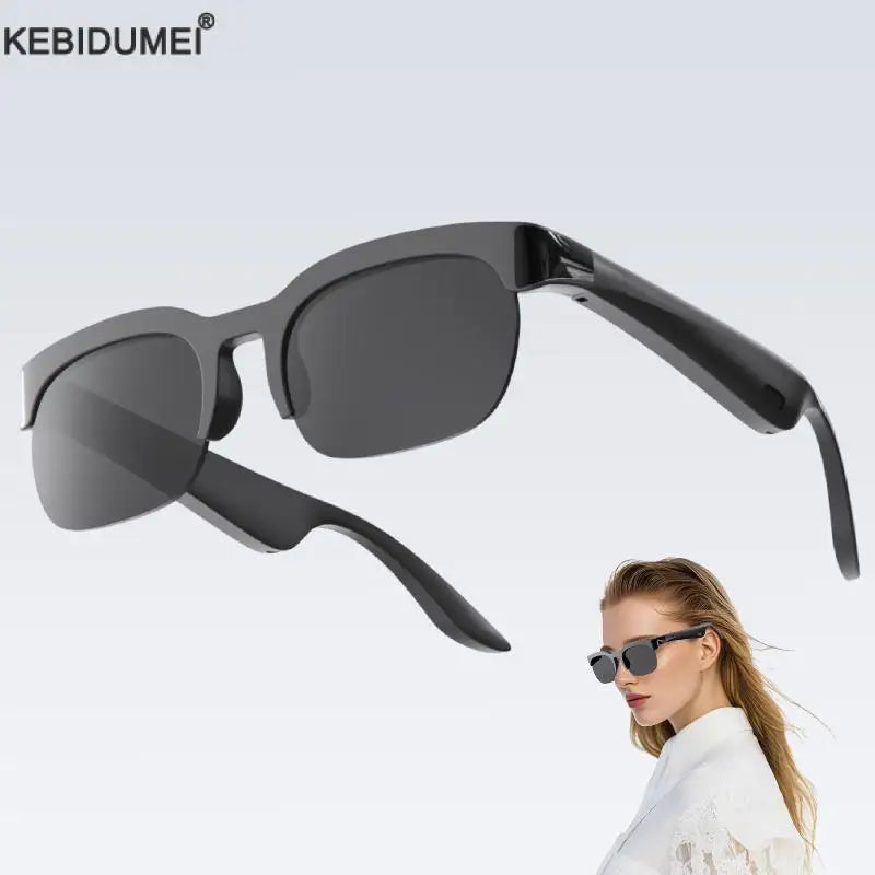 Smart Bluetooth Sunglasses – Built-in Headphones for Calls & Music, Ear Hook Earbuds for Sports & Driving