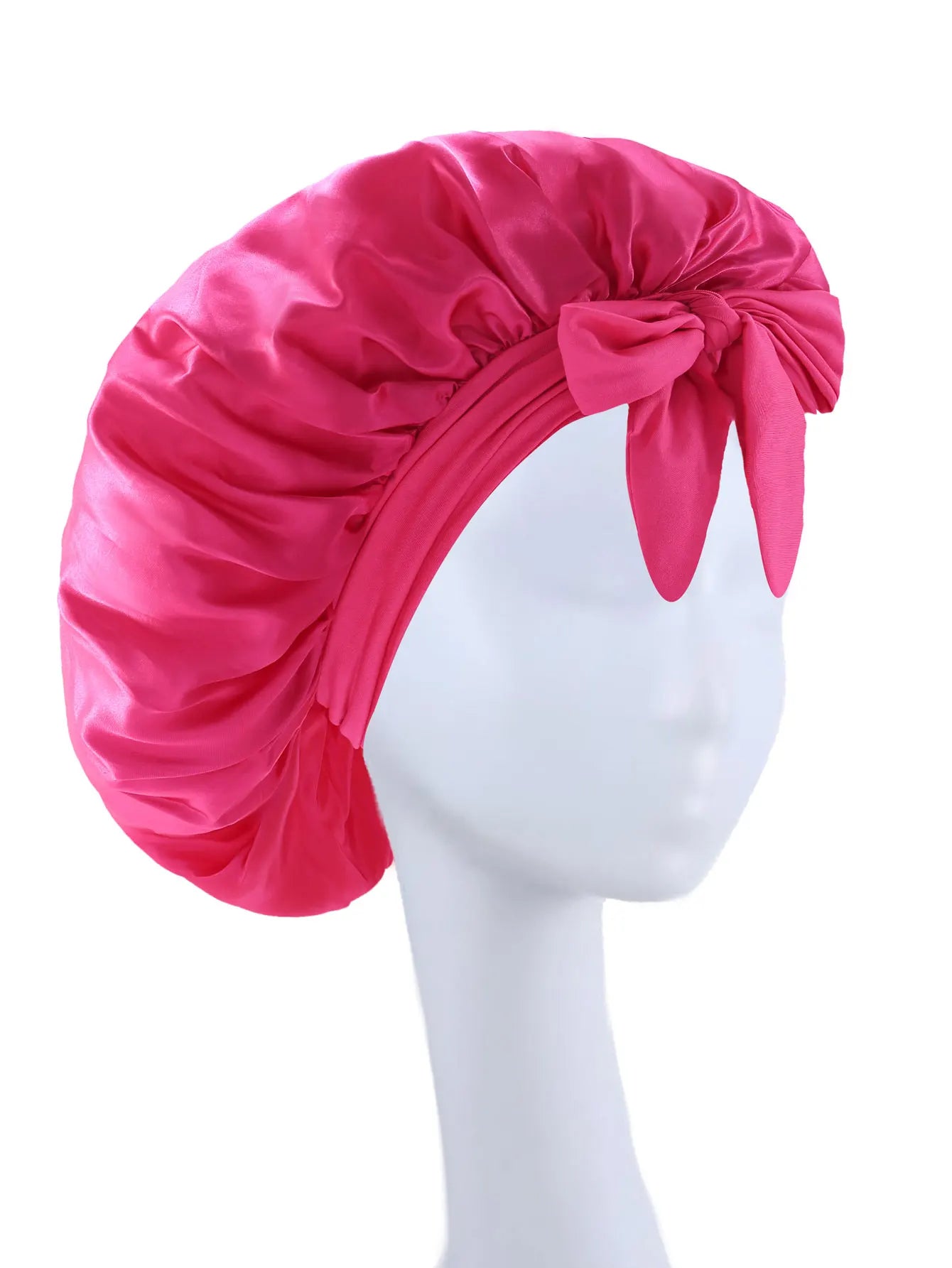 Satin Sleep Bonnet – Adjustable Silk Hair Bonnet with Tie Band for Women & Men, Nighttime Hair Protection