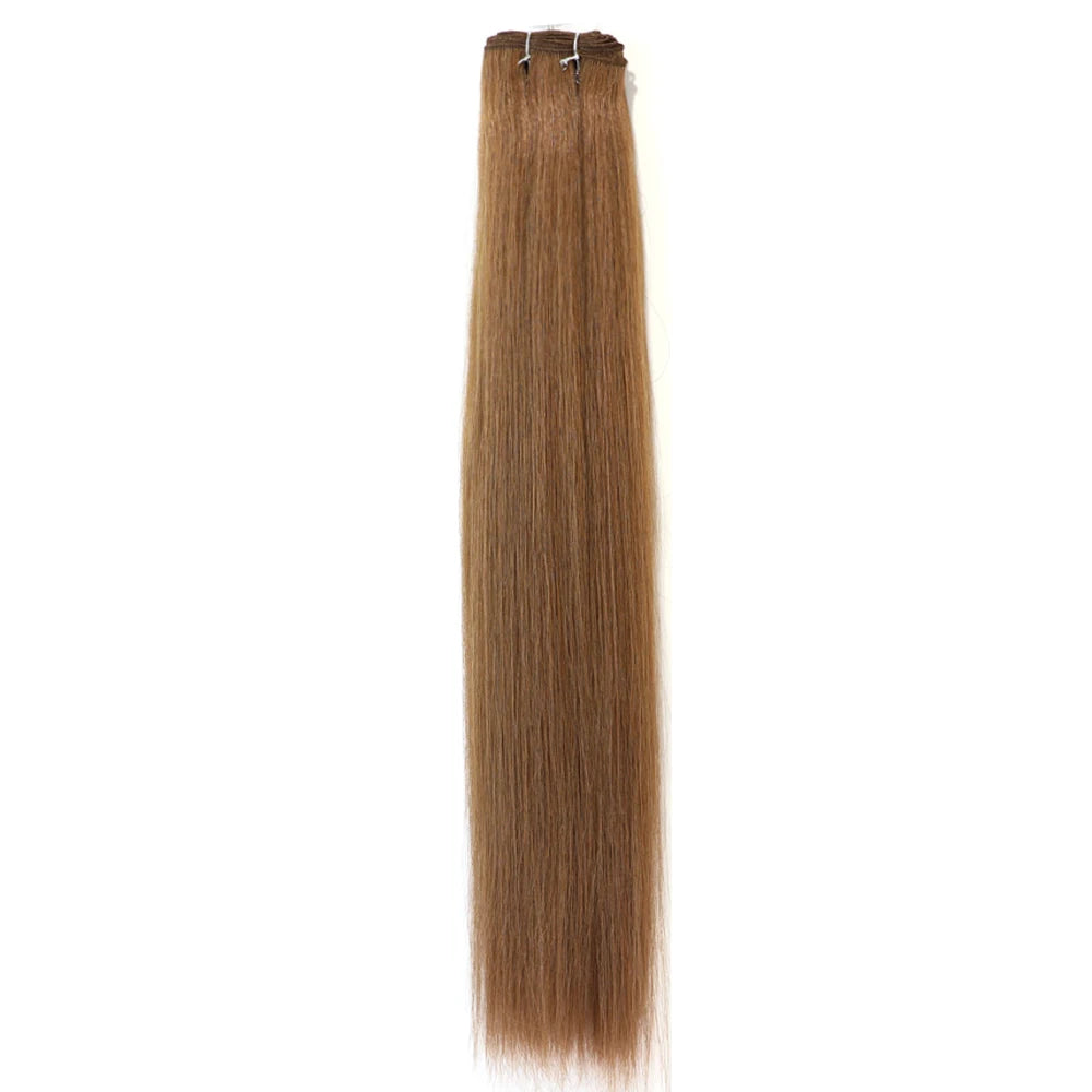 Bone Straight Hair Bundles – Synthetic Yaki Straight Extensions, Full-End Long Ponytail Weaving for Women