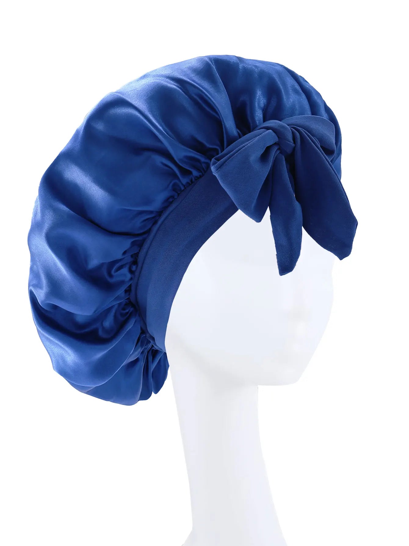 Satin Sleep Bonnet – Adjustable Silk Hair Bonnet with Tie Band for Women & Men, Nighttime Hair Protection