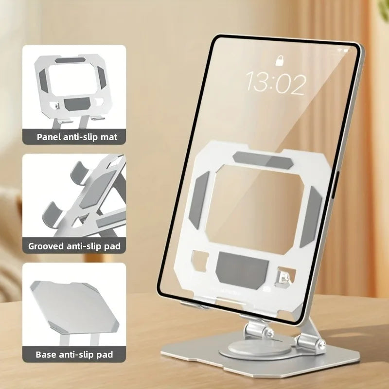 360° Rotatable Tablet Stand – Adjustable Foldable Desktop Holder for 4.7–12" iPad Pro/Air/Mini, Tablets & Laptops