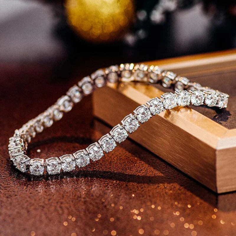 Geniune Moissanite Tennis Diamond Bracelet for Women