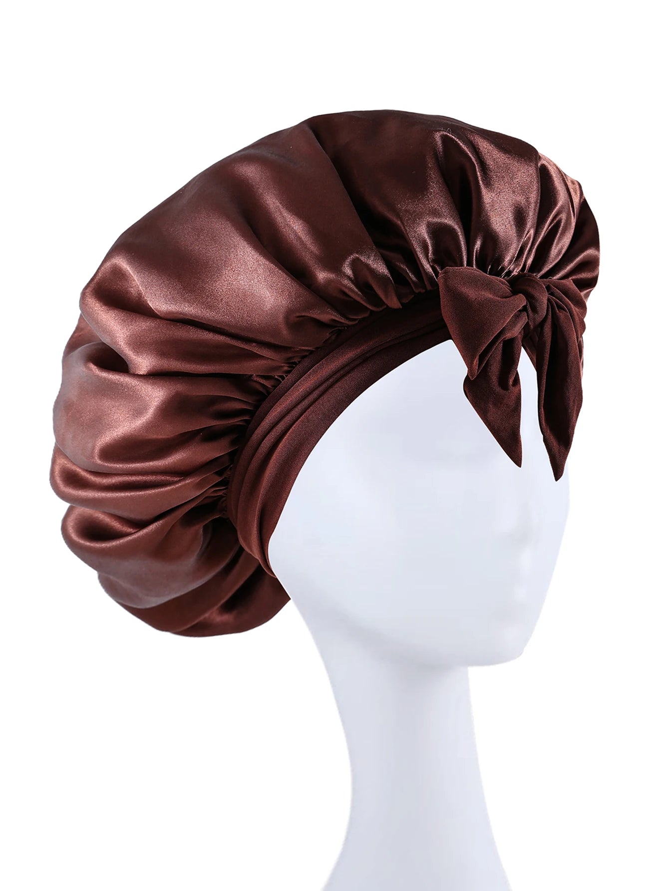 Satin Sleep Bonnet – Adjustable Silk Hair Bonnet with Tie Band for Women & Men, Nighttime Hair Protection