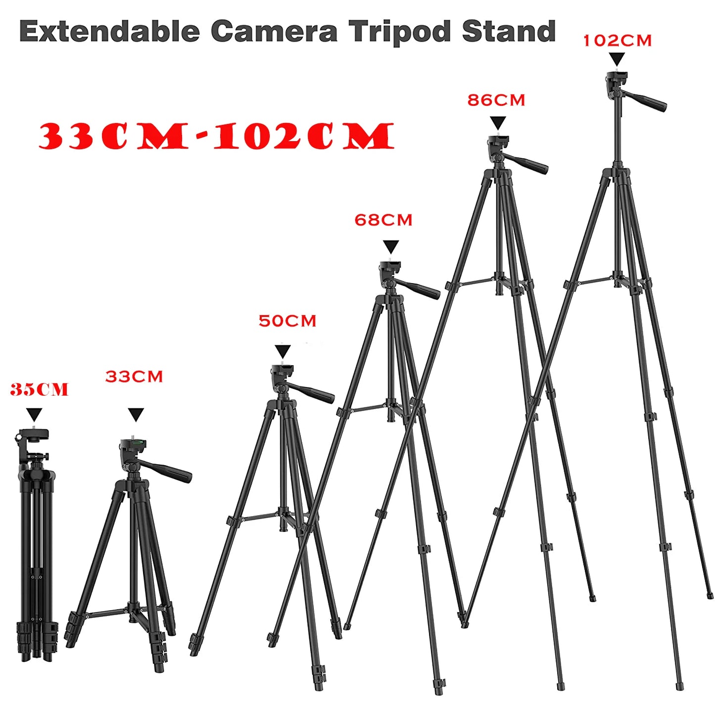 Tripod for Phone & Camera – Video Recording, Bluetooth Remote, Universal Camera & Smartphone Holder for Photography & Vlogging