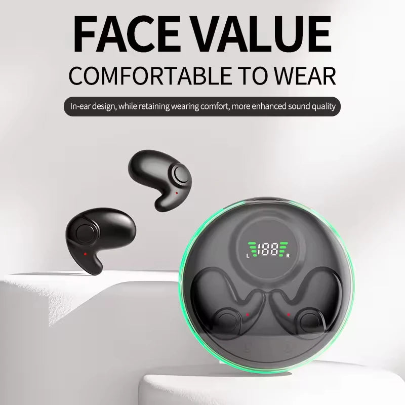 MD558B Bluetooth Sleeping Earphones β Wireless 5.3 Earphones with Microphone & Smart Touchscreen