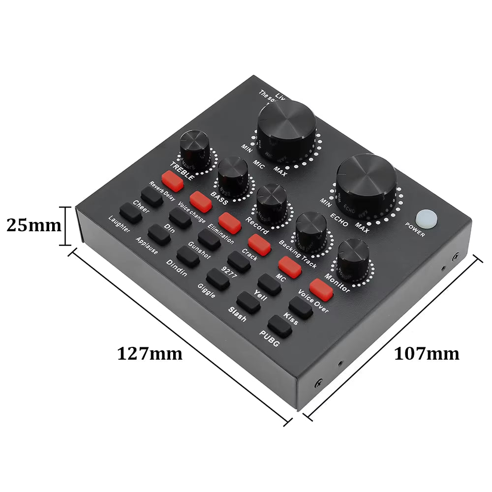 V8 Sound Card: Voice Change and Live Streaming Karaoke Headset