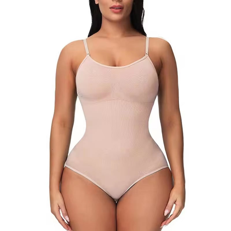 Spaghetti Strap Body Suits Open Crotch Shapewear Slimming Body