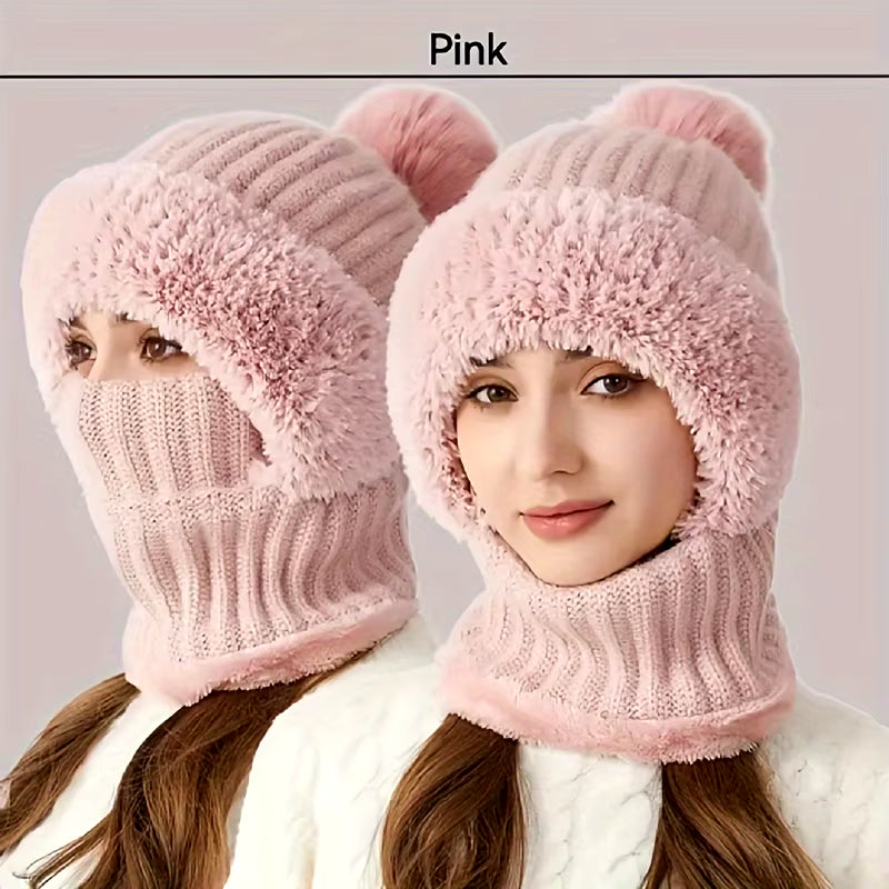 RIGWARL Winter Thermal Balaclava Hat – Warm Knit Face Mask & Neck Warmer
