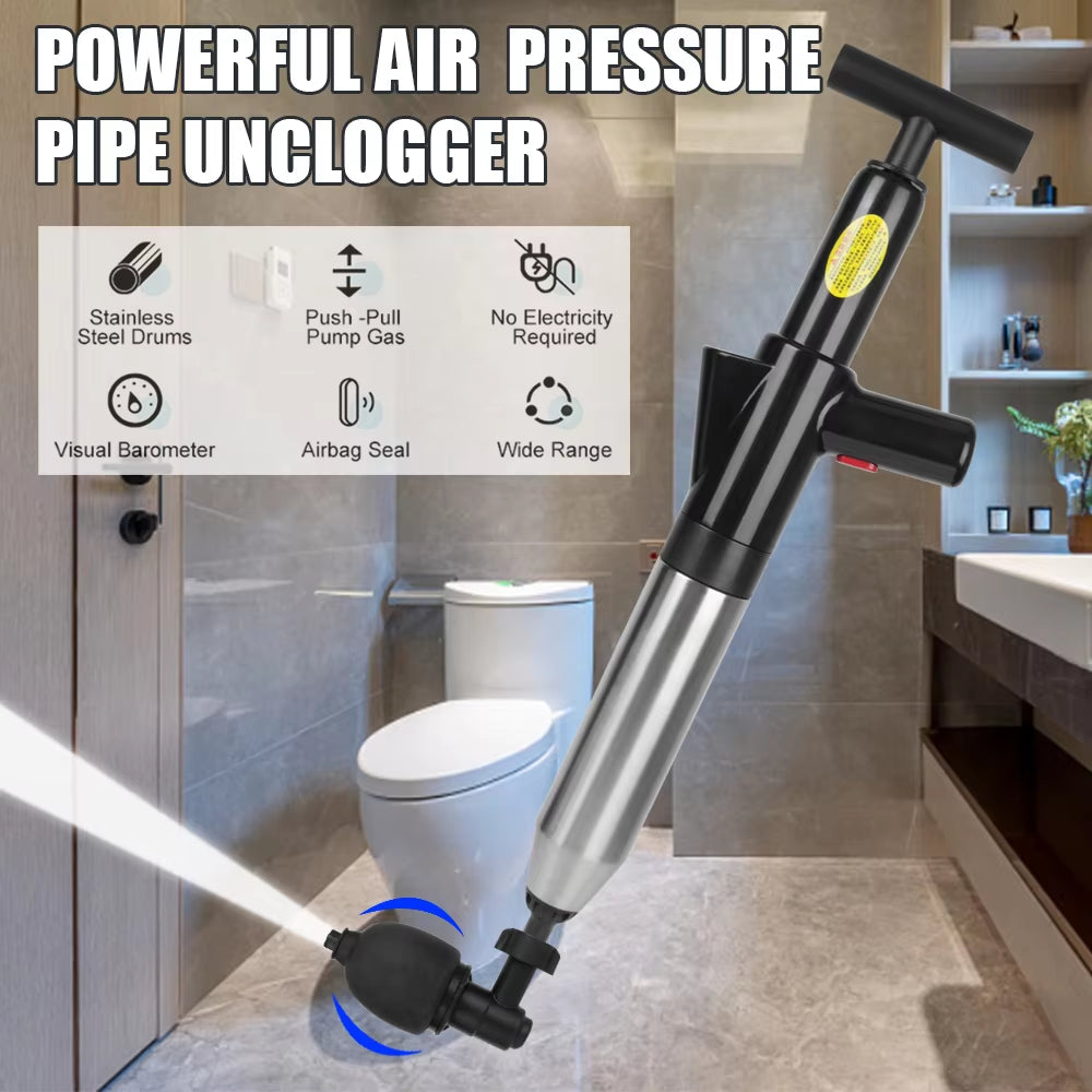 High Pressure Drain Plunger: Powerful Clog Remover and Sewer Pipe Unblocker