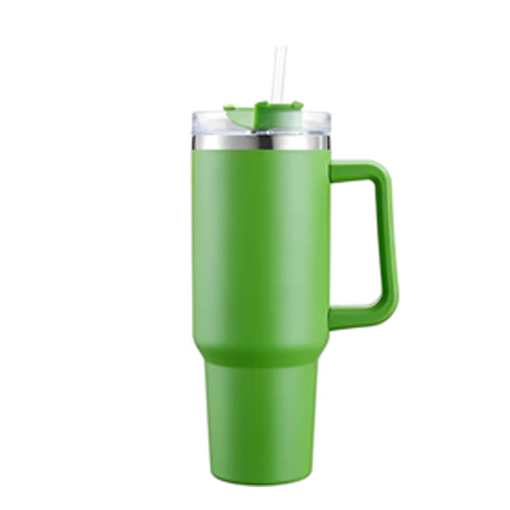Stainless Steel Vacuum Tumbler 40oz – Travel Coffee Mug with Handle, Insulated Water Bottle & Outdoor Cup