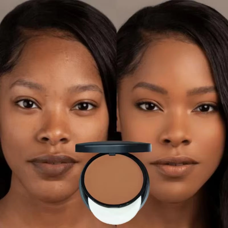Sweat-Resistant Contouring Powder Palette: Matte Buildable Coverage for All Skin Tones, Perfect for Highlighting and Shading