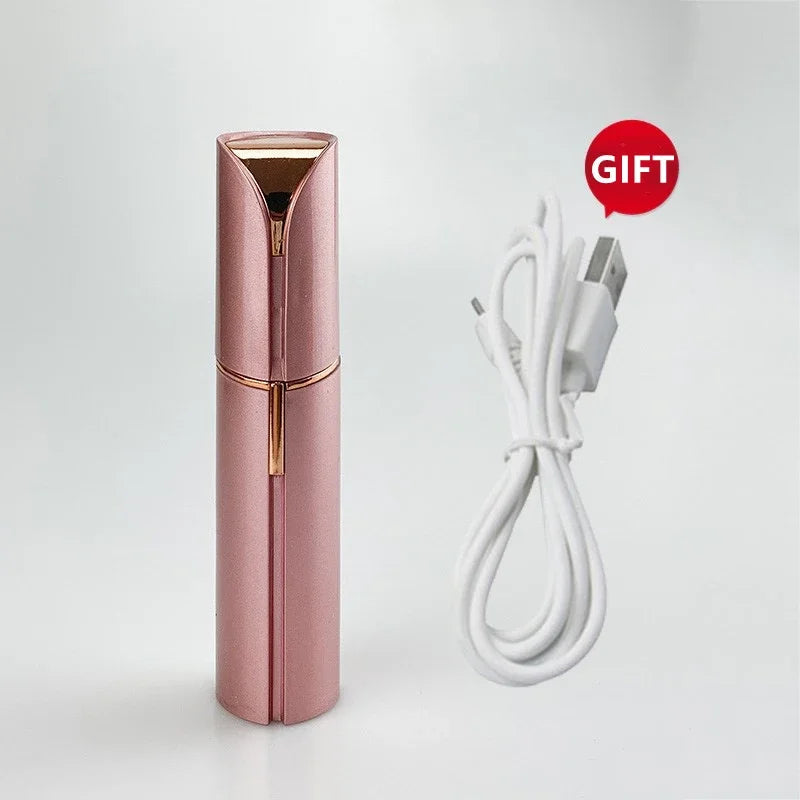 New Epilator Face Hair Removal Lipstick Shaver: USB Electric Eyebrow Trimmer and Mini Shaver for Women