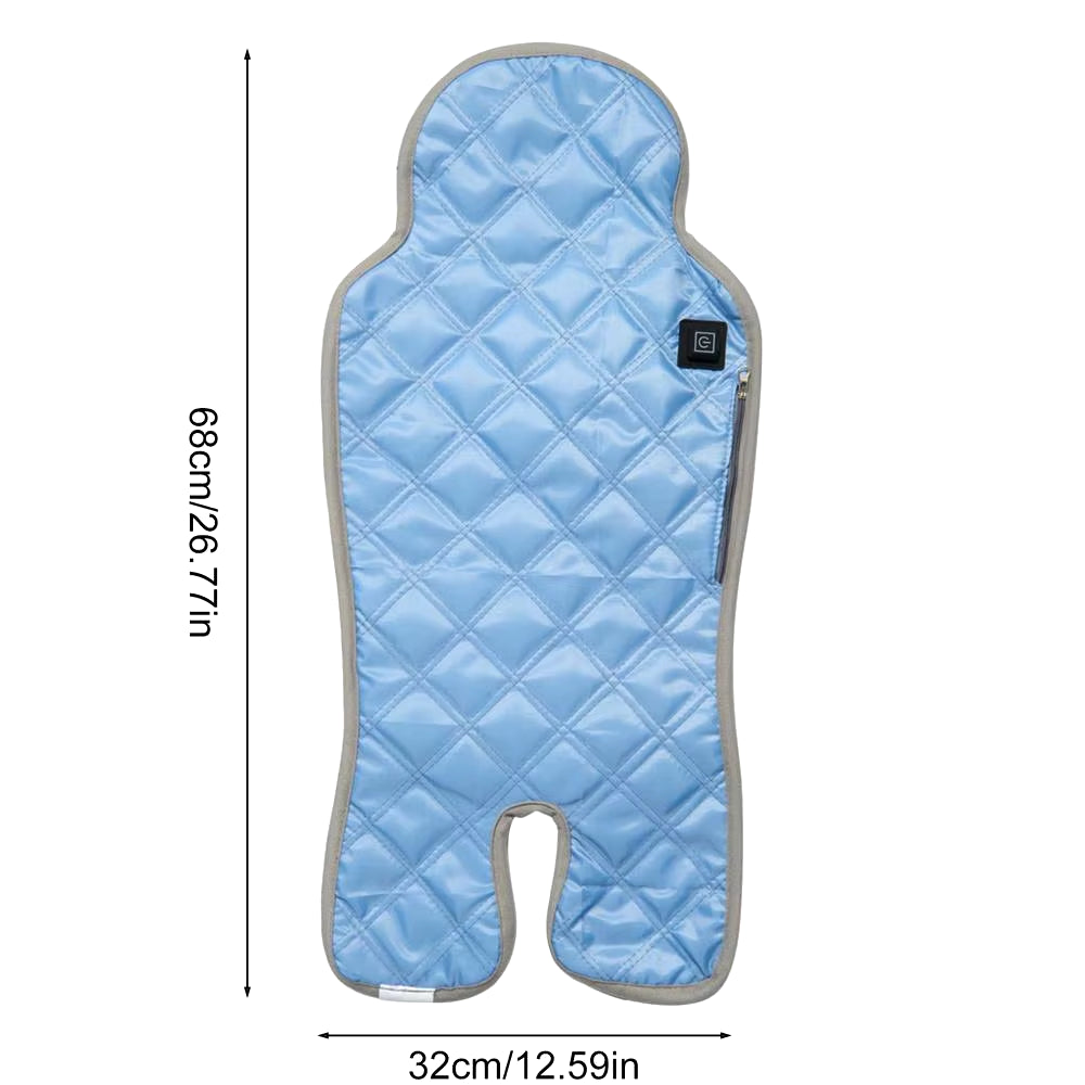 Winter Warm Auto Car Seat Cover Mat for Baby Kids Children Heating Pad USB