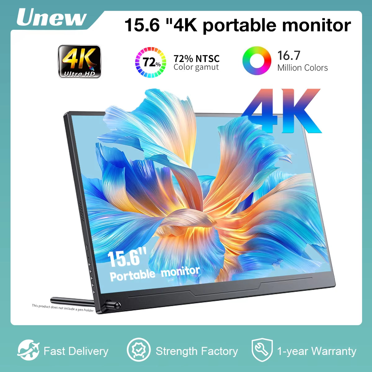 15.6-Inch 4K Ultra Clear HD Gaming Monitor: Portable Display for Xbox, iPhone, Android, Switch, and Laptop