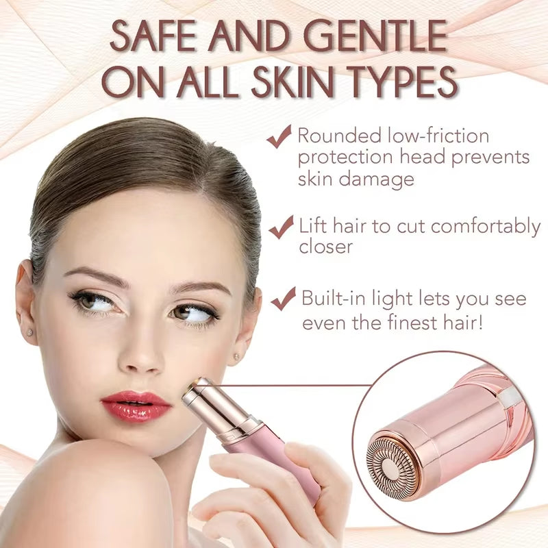 New Epilator Face Hair Removal Lipstick Shaver: USB Electric Eyebrow Trimmer and Mini Shaver for Women