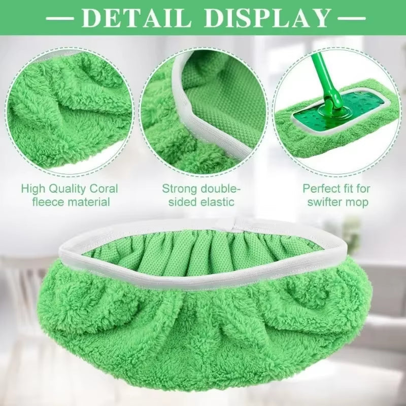 Reusable Microfiber Mop Pads: Wet & Dry Cleaning Cloths for Sweeper