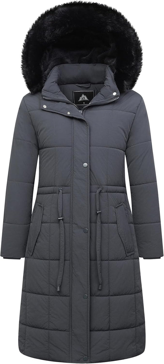 GOLDLADIES Women’s Long Waterproof Winter Coat – Warm Snow Parka for Cold Weather