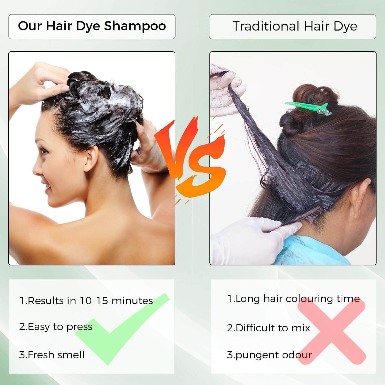 Argan Herbal Black Hair Dye Shampoo – 3-in-1 Color, Cleanse & Condition – Full Gray Coverage for Men & Women (16.9 Fl Oz)