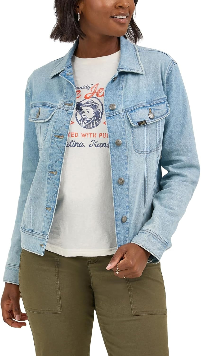Lee Women’s Legendary Rider Denim Jacket – Classic Western-Inspired Style, Durable Denim