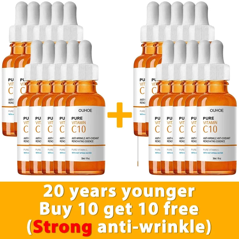 Vitamin C Anti-Aging Face Serum: Firming, Wrinkle Reduction, Brightening, and Nourishing Essence for Radiant Skin