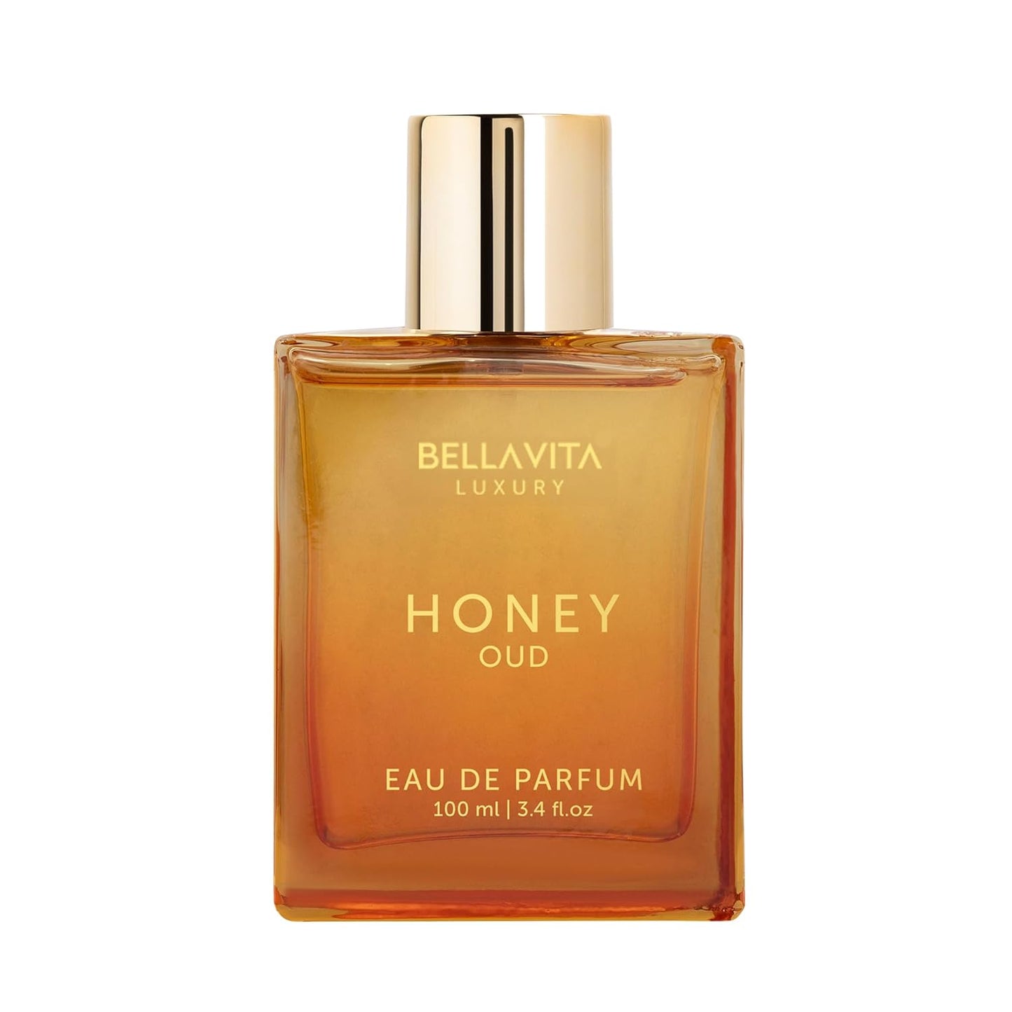 Bellavita Luxury Honey Oud Eau De Parfum – Unisex 3.4 Fl Oz, Long-Lasting Floral, Spicy & Vanilla Fragrance, Clean & Vegan, Cruelty-Free