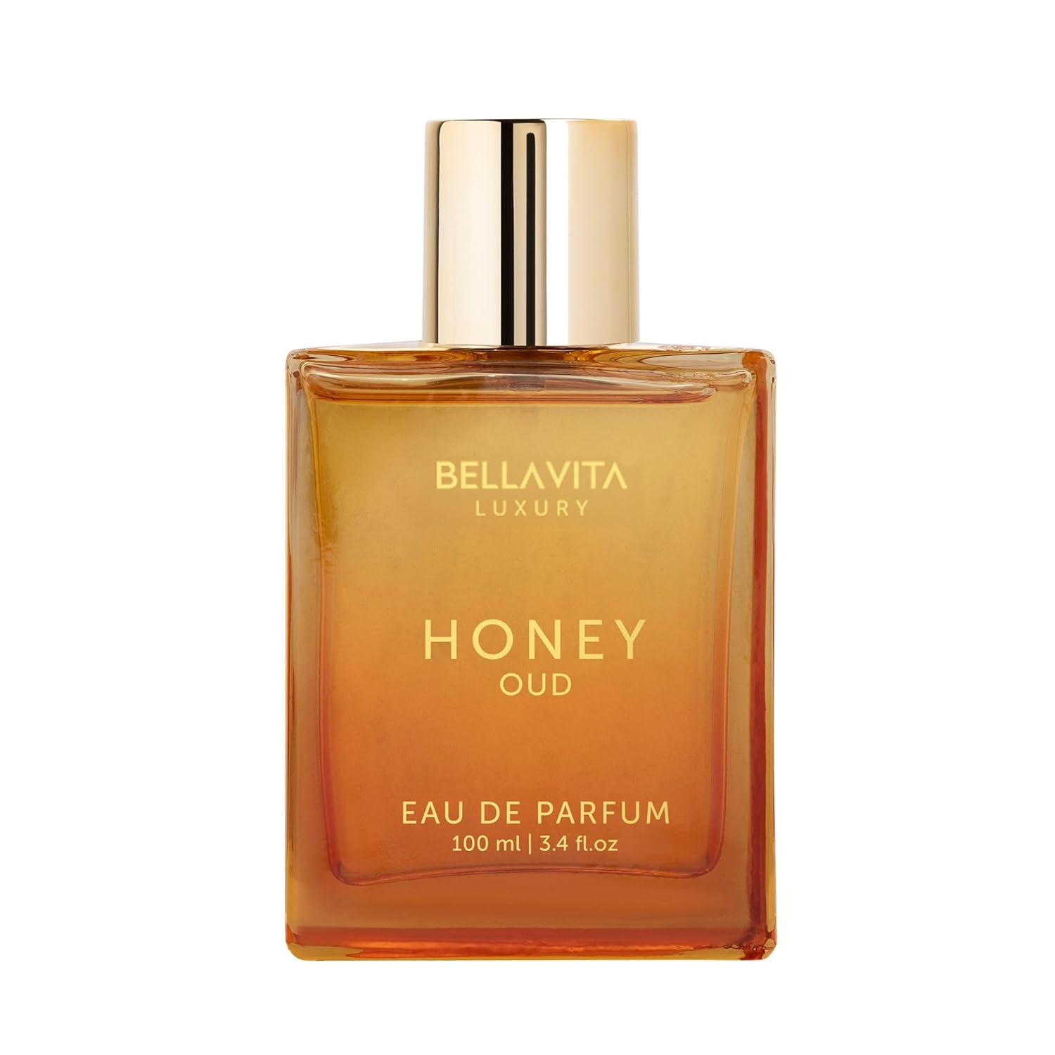 Bellavita Luxury Honey Oud Eau De Parfum – Unisex 3.4 Fl Oz, Long-Lasting Floral, Spicy & Vanilla Fragrance, Clean & Vegan, Cruelty-Free