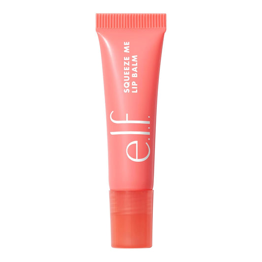 e.l.f. Squeeze Me Lip Balm – Moisturizing Sheer-Tint Lip Balm with Hyaluronic Acid, Vegan & Cruelty-Free, Strawberry