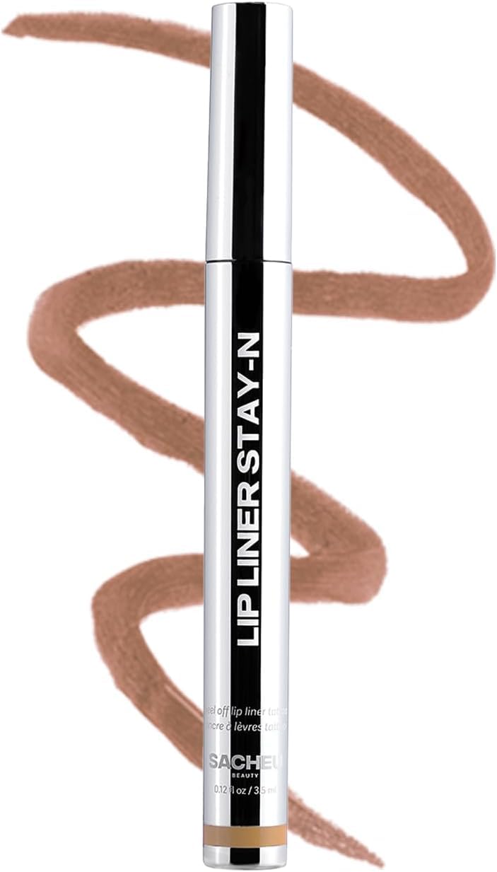 Sacheu STAY-N Peel-Off Lip Liner Stain – Long-Lasting Waterproof Matte Lip Tint with Hyaluronic Acid & Vitamin E, Transfer-Proof, Vegan & Cruelty-Free (P-Inked)