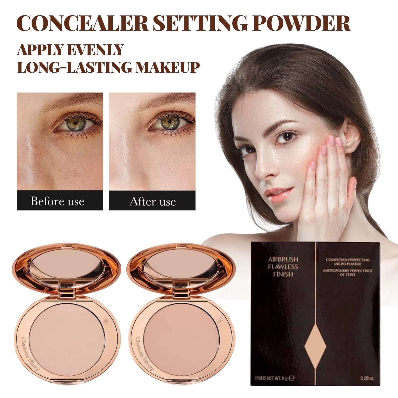 Oil Control Powder: Long-Lasting Makeup Setting Powder with Soft Texture