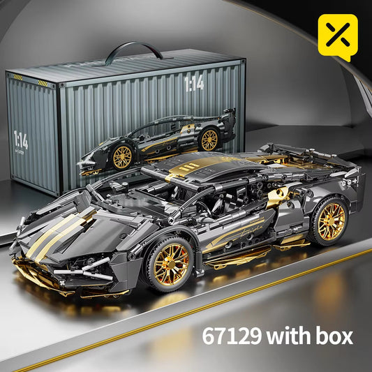 Sports Car Building Blocks Set: 1:14 Scale Racing Car Model for Enthusiasts of All Ages (1280 Pcs)
