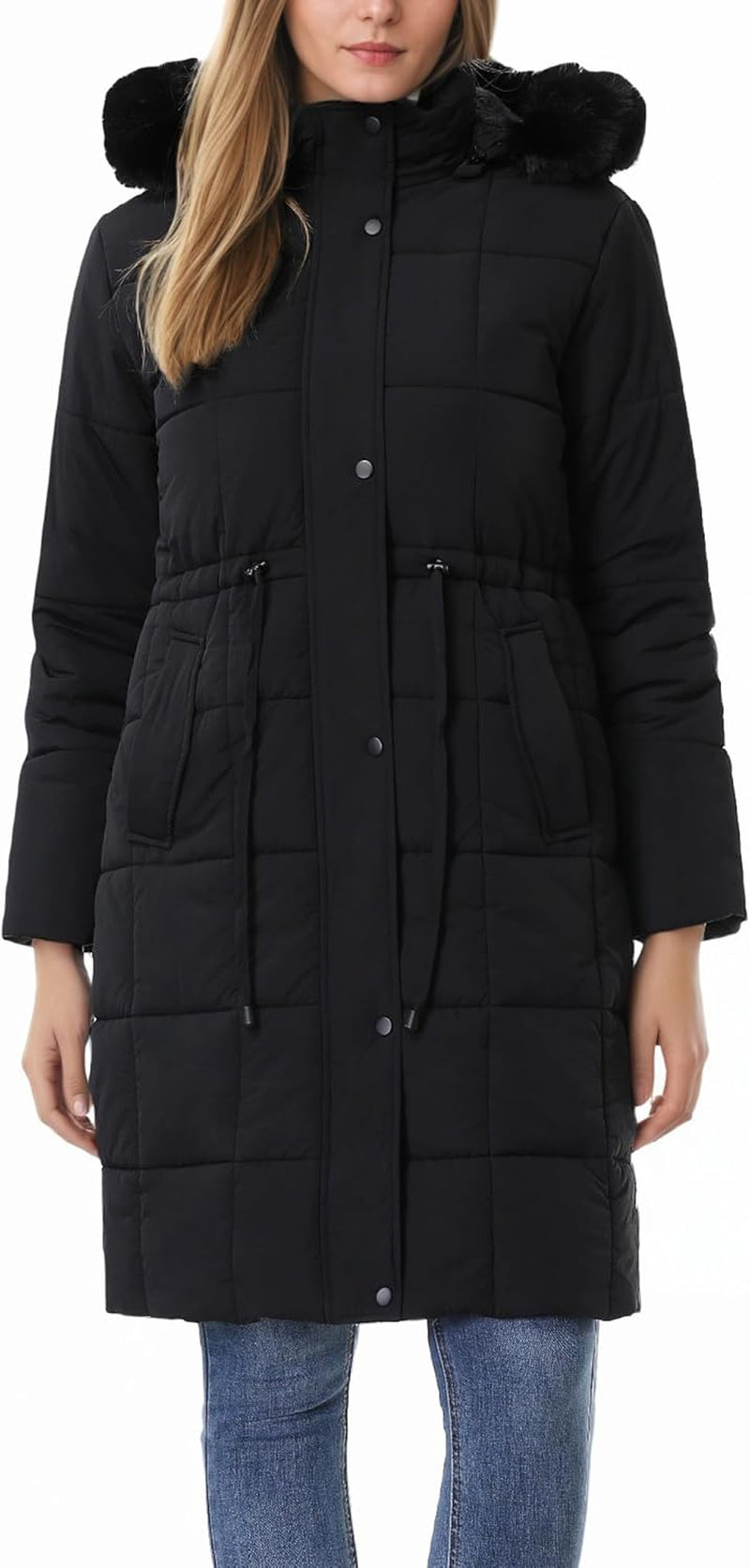 GOLDLADIES Women’s Long Waterproof Winter Coat – Warm Snow Parka for Cold Weather