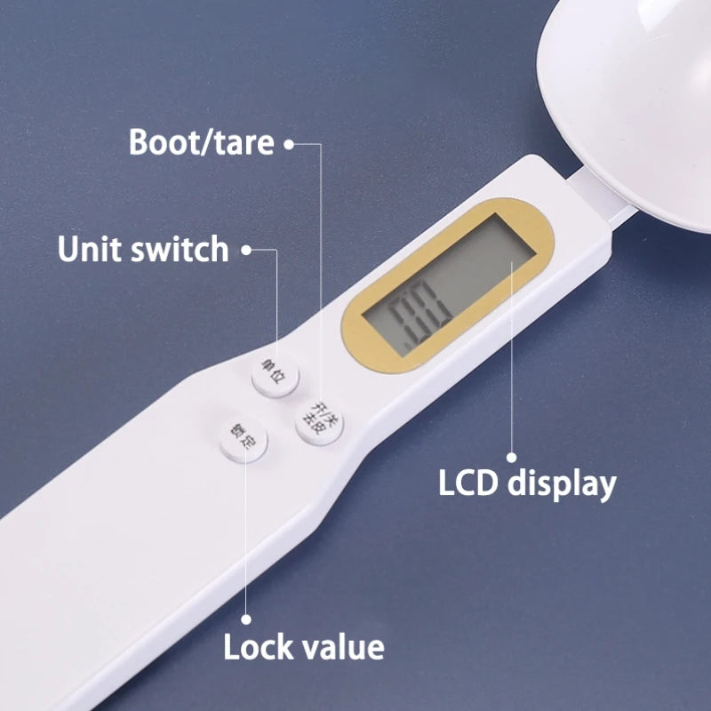 Weighing Spoon Scale: Precision Kitchen Tool for Measuring Coffee, Food, Flour, and More
