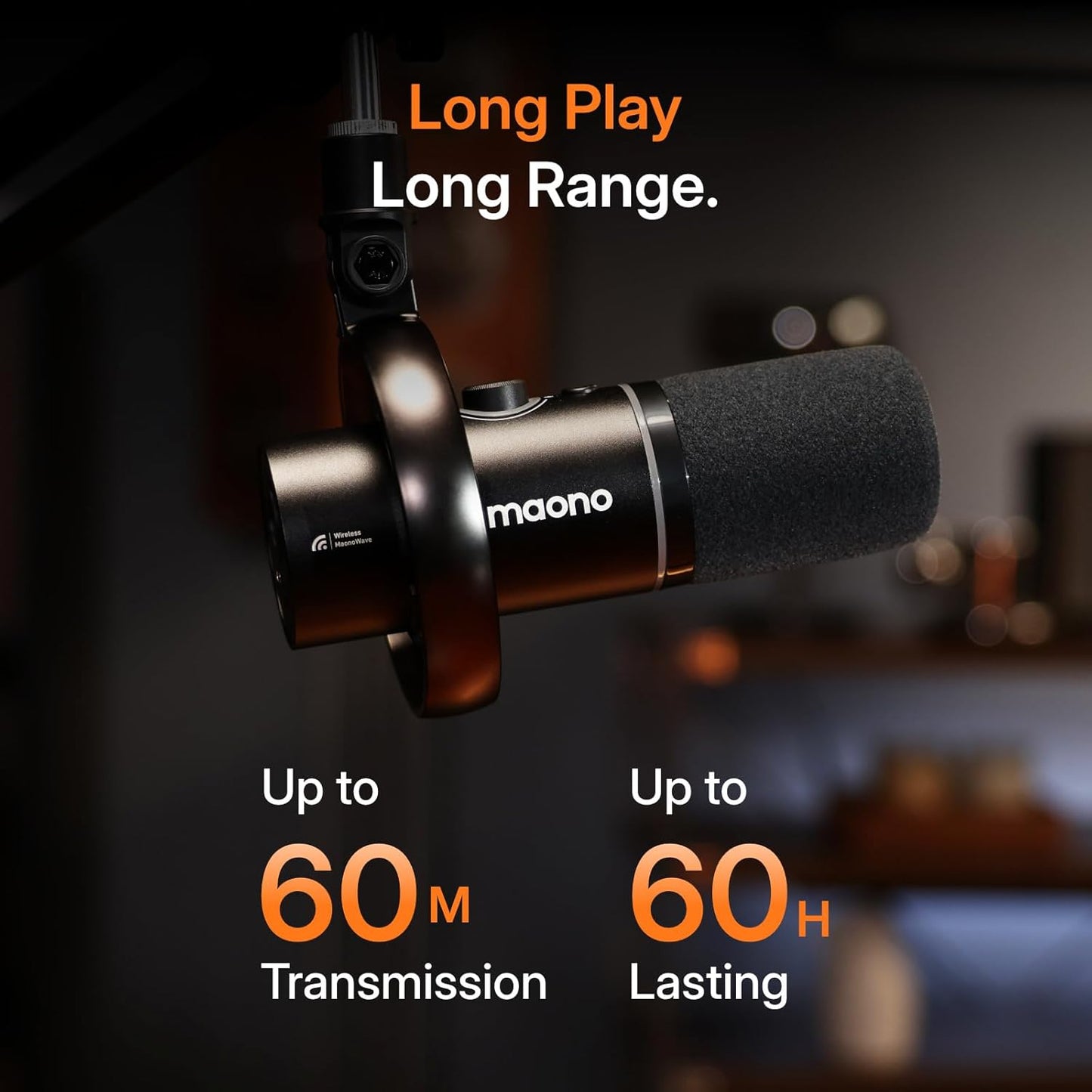 MAONO PD200W Hybrid Podcast Microphone – Dynamic XLR/USB Mic for PC with Noise Cancellation, Desktop Stand & Software