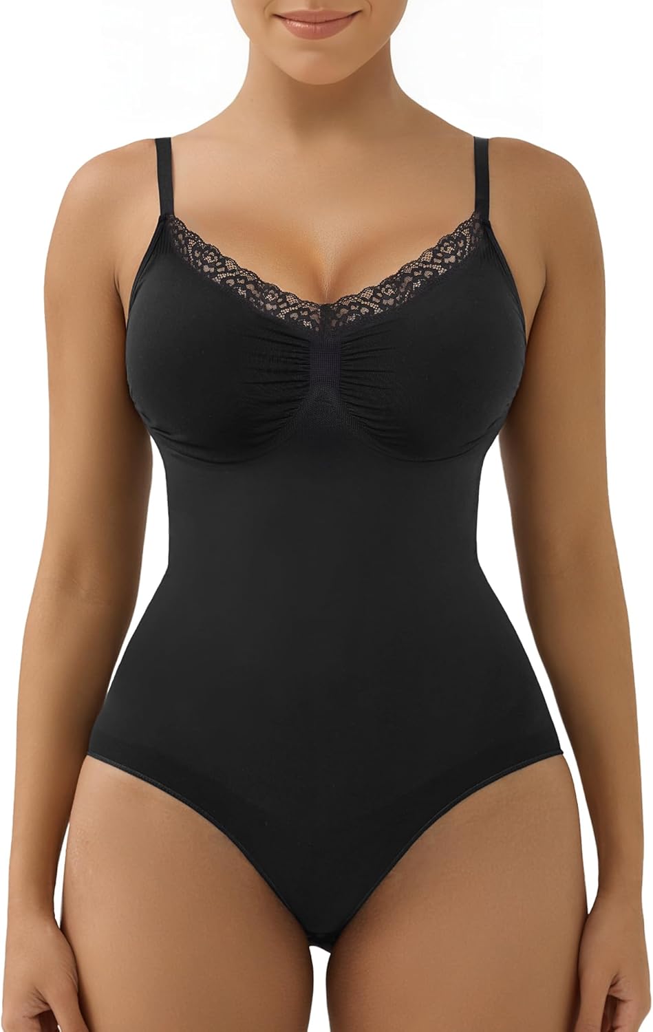 SHAPERX Women’s Seamless Shapewear Bodysuit – Tummy Control Waist-Snatching Body Shaper for a Smooth Sculpted Silhouette