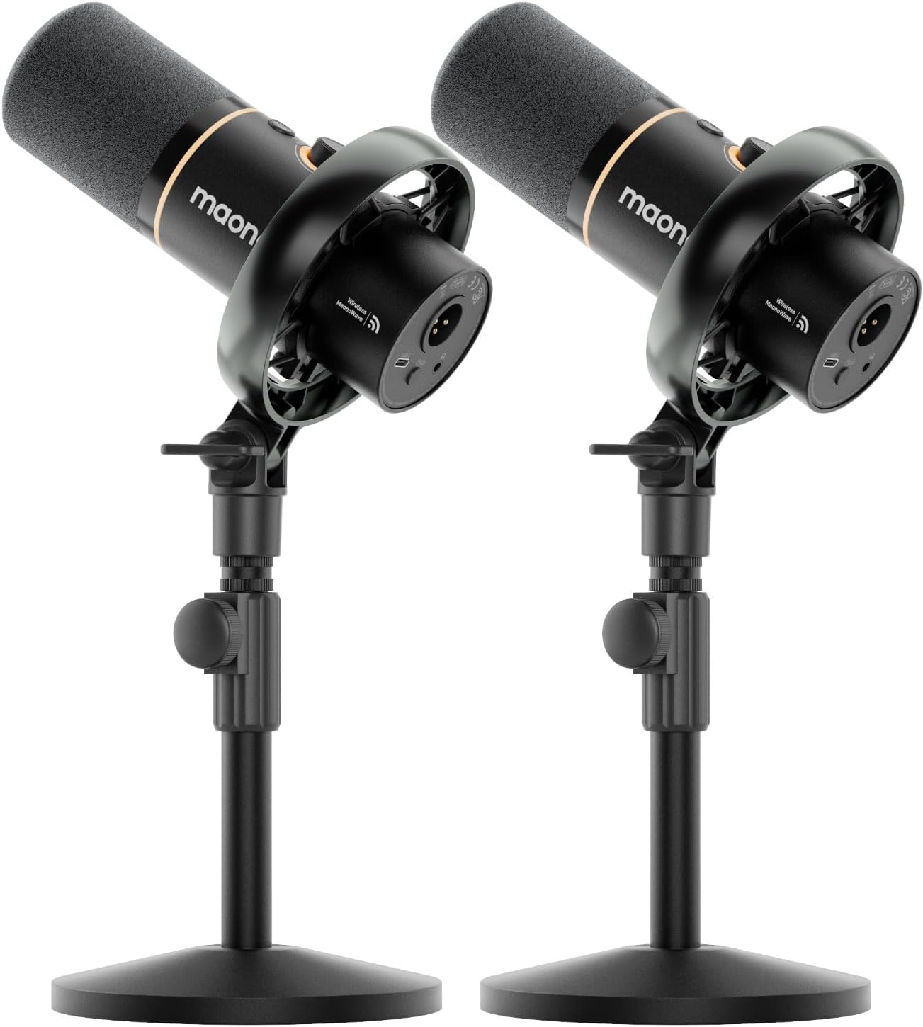 MAONO PD200W Hybrid Podcast Microphone – Dynamic XLR/USB Mic for PC with Noise Cancellation, Desktop Stand & Software