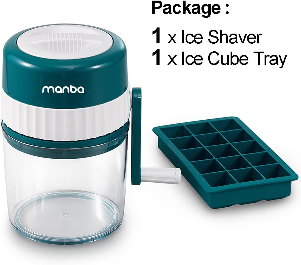 Portable Ice Shaver & Snow Cone Machine – Premium Electric Ice Crusher with Free Ice Cube Trays, BPA-Free Shaved Ice Maker for Home & Parties