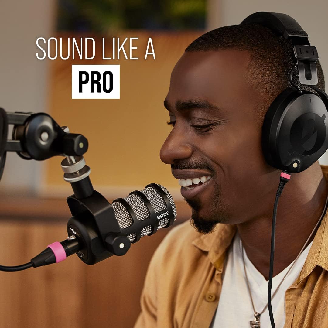 RØDE PodMic Cardioid Dynamic Broadcast Microphone - Integrated Swing Mount, Pro Mic for Podcasting, Streaming, Gaming & Voice Recording