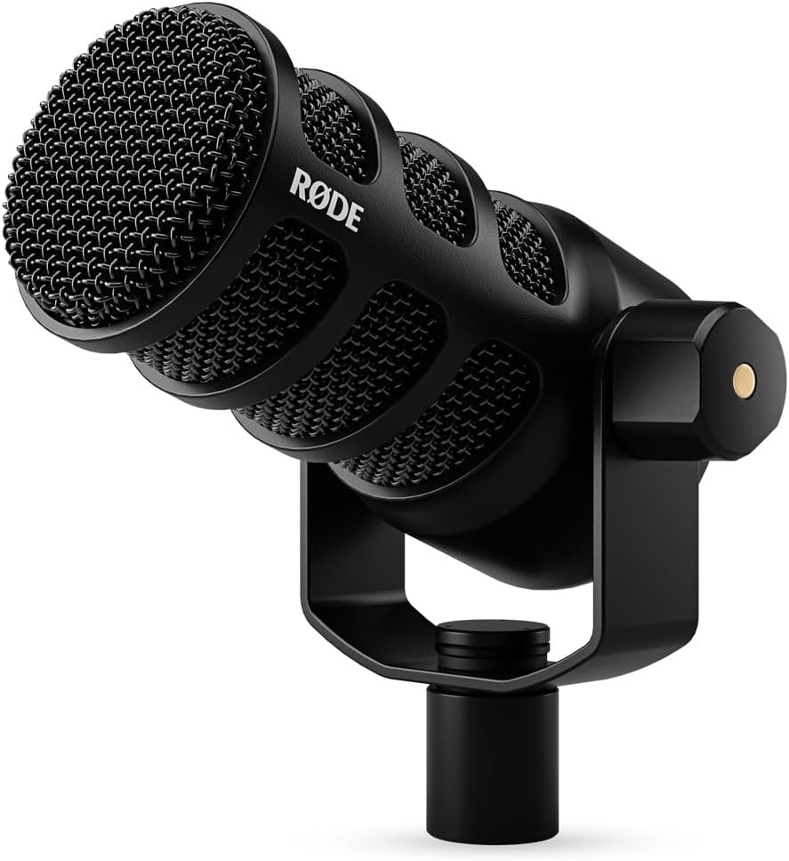 RØDE PodMic Cardioid Dynamic Broadcast Microphone - Integrated Swing Mount, Pro Mic for Podcasting, Streaming, Gaming & Voice Recording