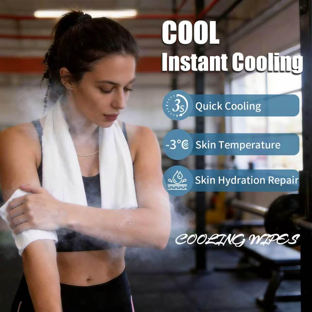 TCANG Instant Cooling Wipes – Individually Wrapped No-Rinse Oversized Ice Towels for Sports, Travel, Camping & Hot Weather Relief, Extra-Thick Cooling Cloths