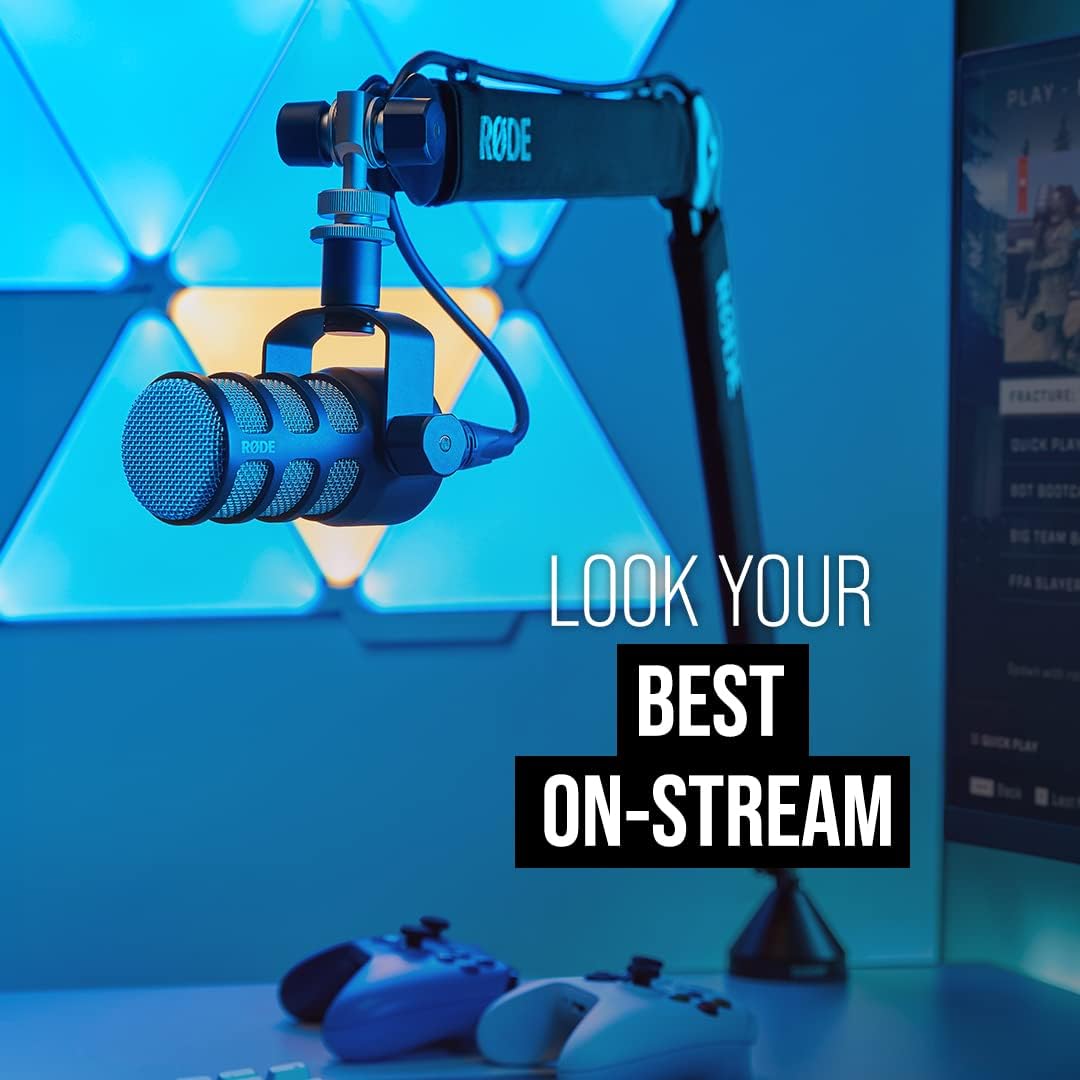 RØDE PodMic Cardioid Dynamic Broadcast Microphone - Integrated Swing Mount, Pro Mic for Podcasting, Streaming, Gaming & Voice Recording