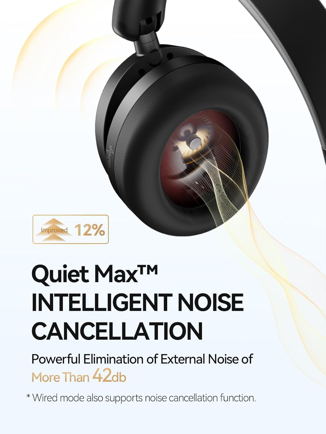 1MORE SonoFlow Pro Noise Cancelling Headphones – Over-Ear Bluetooth 5.4 Wireless Headphones with LDAC Hi-Res Audio, QuietMax ANC, 100H Battery, Comfortable Fit & Clear Calls