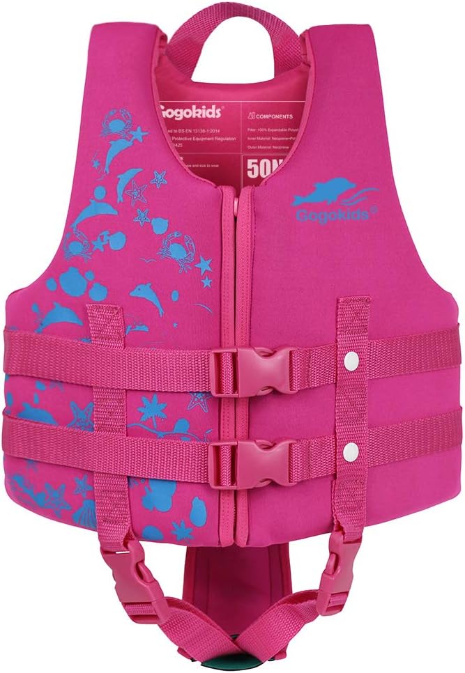 Gogokids Toddler Swim Vest for Kids, Adjustable Floaties Buoyancy Jacket for Boys & Girls, Safe Pool & Beach Swim Aid, Ages 2–8 Years (22–60 lbs)