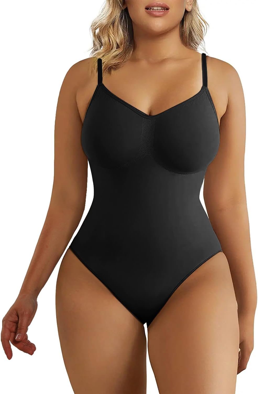 SHAPERX Women’s Seamless Shapewear Bodysuit – Tummy Control Waist-Snatching Body Shaper for a Smooth Sculpted Silhouette