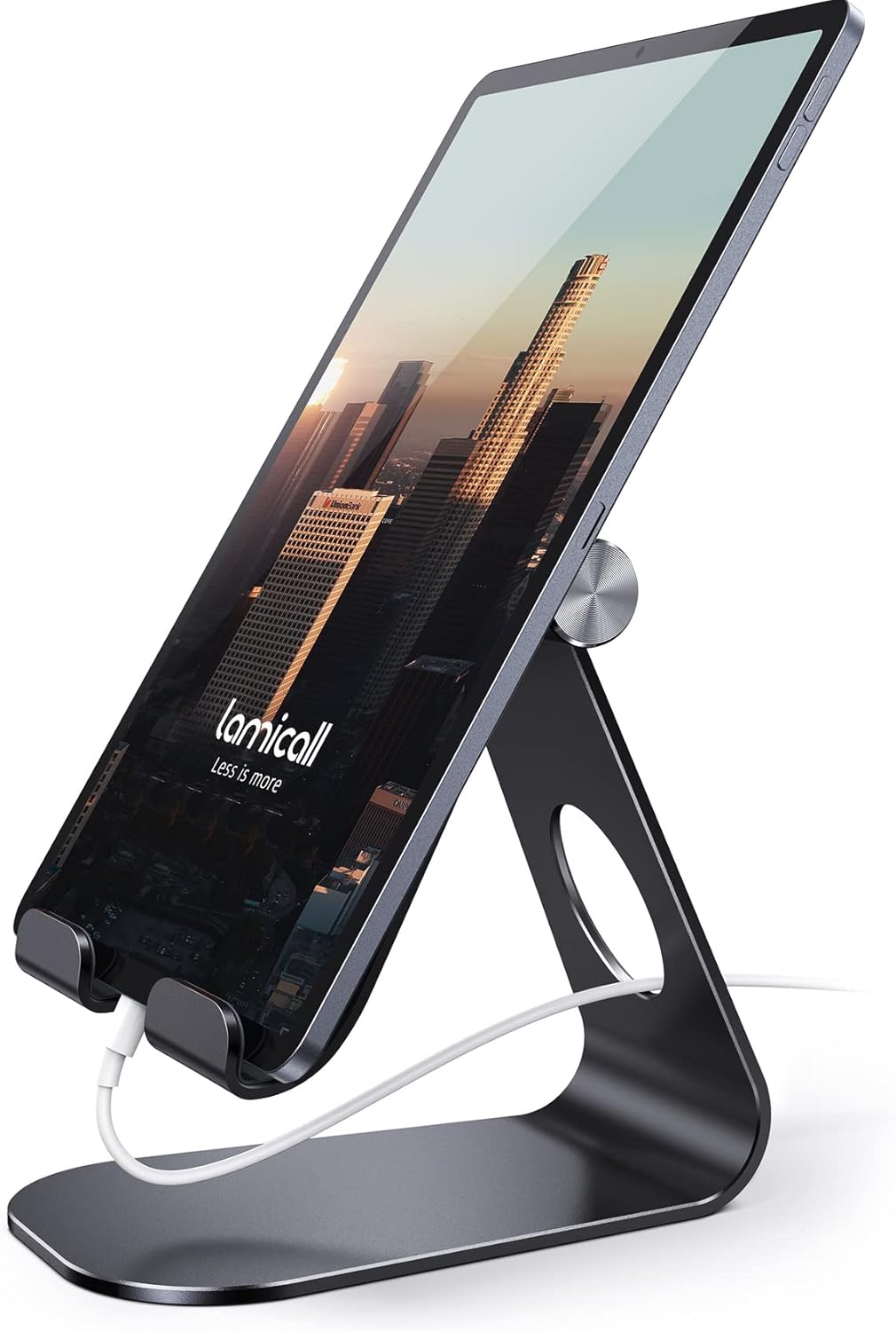 Lamicall Adjustable Tablet Stand - Versatile Desktop Holder for 4-13" Tablets, iPad Pro, Kindle, iPhone 17 Pro Max & Nintendo Switch