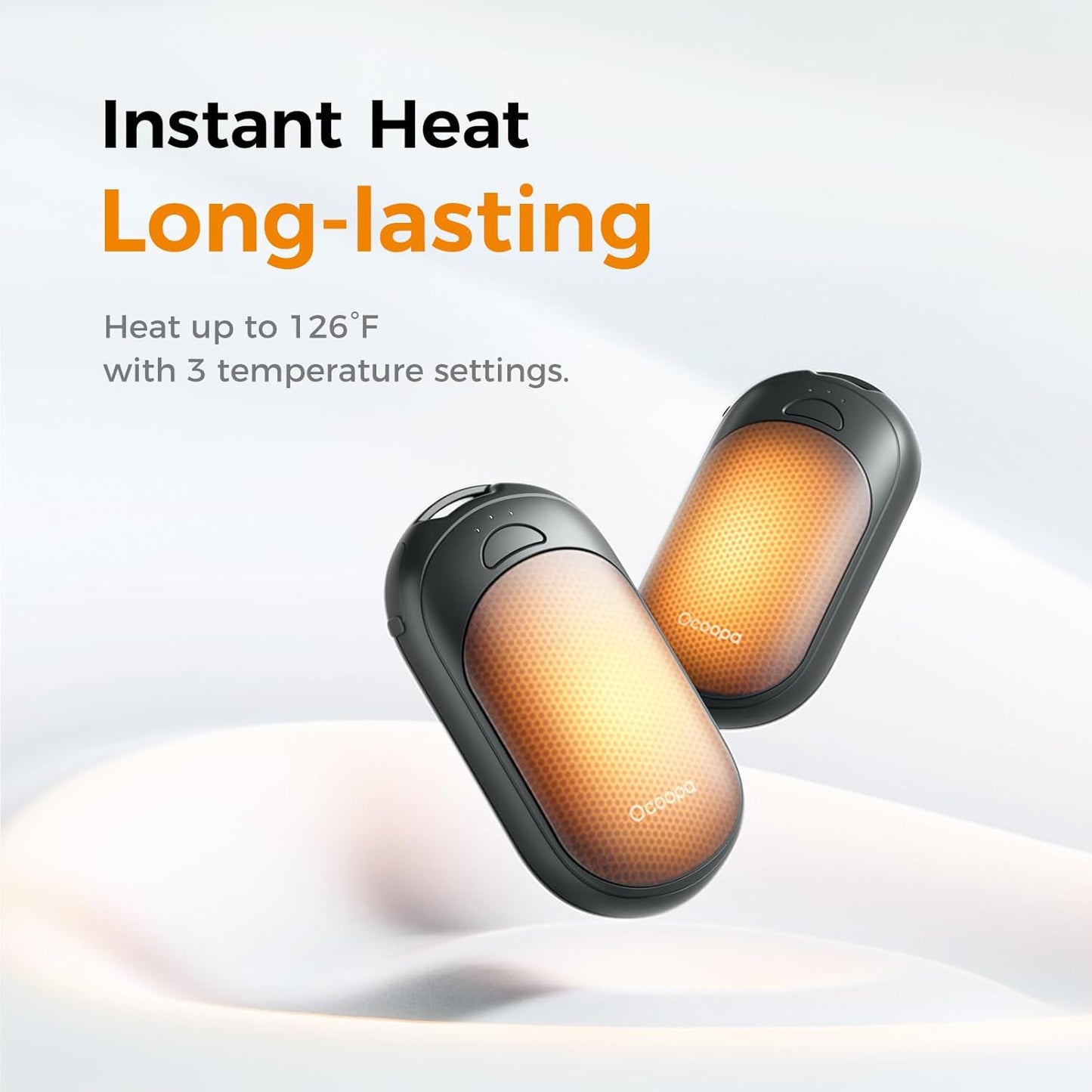 Stay Warm Anywhere with OCOOPA UT3 Lite Magnetic Hand Warmers - Rechargeable 2 Pack, Smart Heating, and Portable Design for Outdoor Adventures and Winter Gifting
