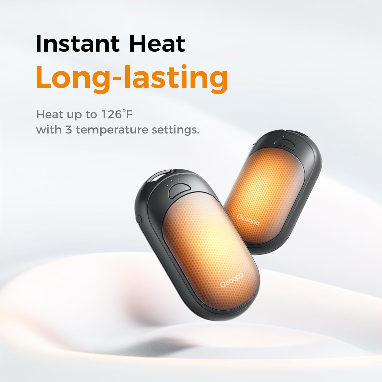 Stay Warm Anywhere with OCOOPA UT3 Lite Magnetic Hand Warmers - Rechargeable 2 Pack, Smart Heating, and Portable Design for Outdoor Adventures and Winter Gifting