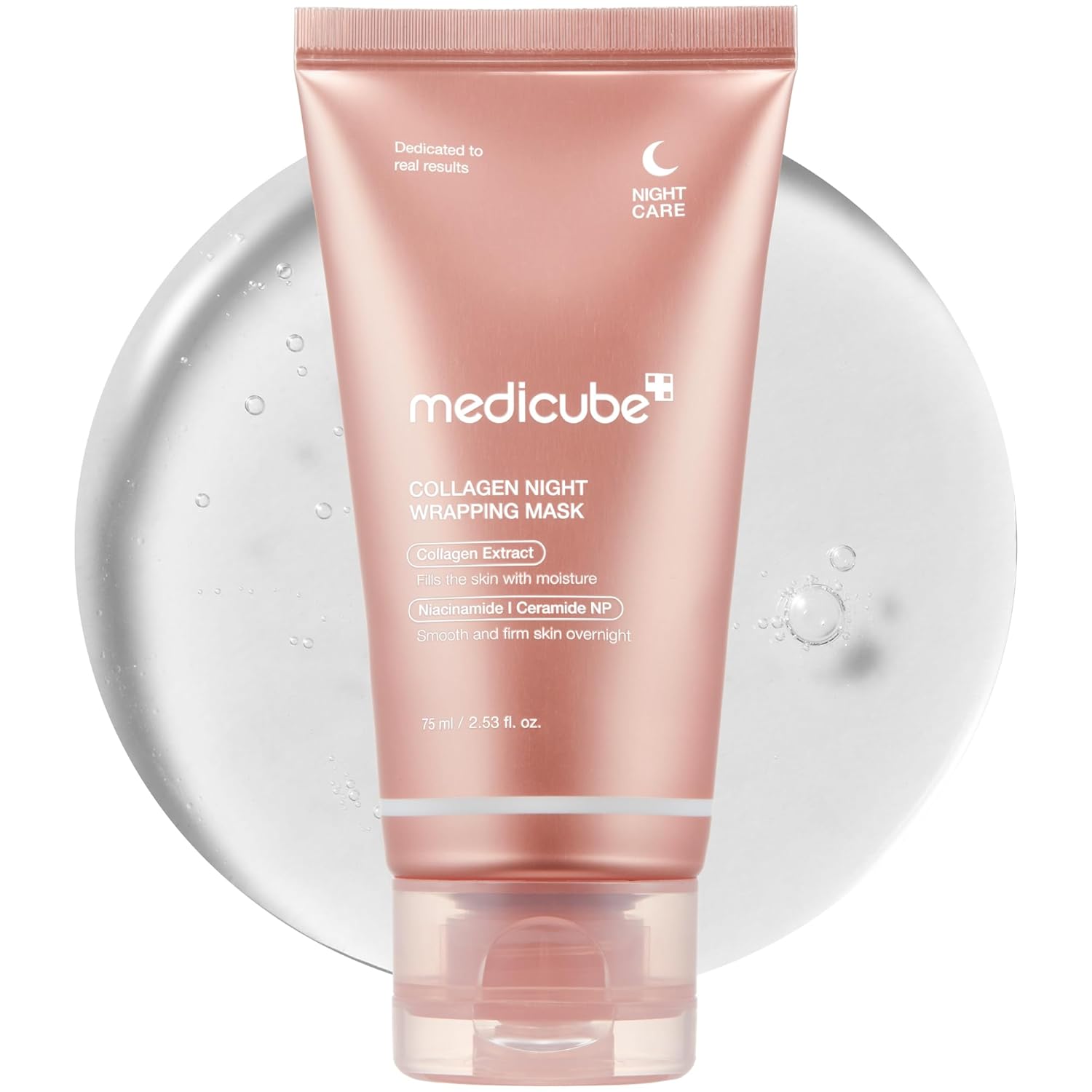 Medicube Collagen Wrapping Overnight Peel-Off Facial Mask – Elasticity & Deep Hydration Care, Reduces Sagging & Dullness, Hydrolyzed Collagen Glow Boost | Korean Skincare, 2.53 fl oz