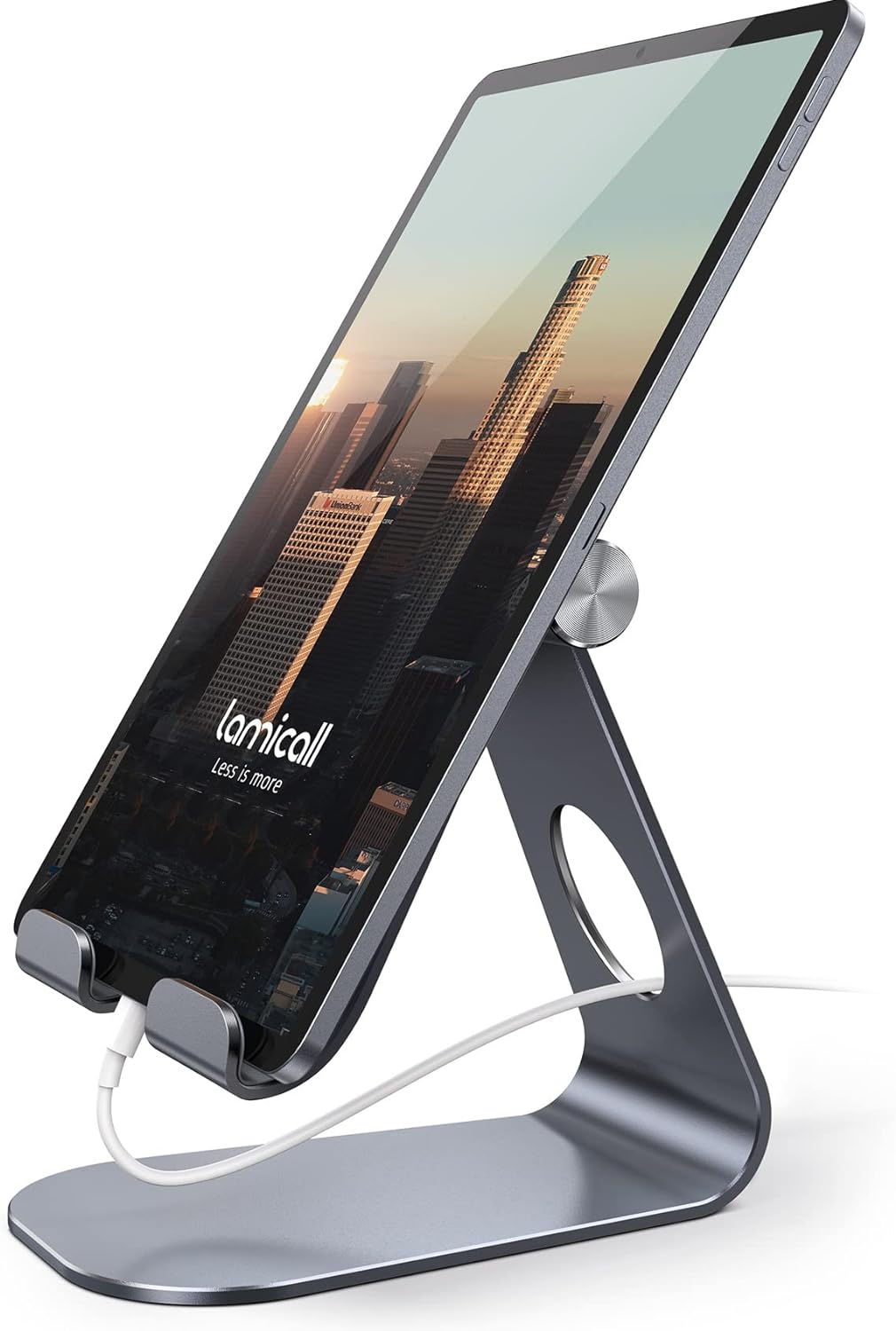 Lamicall Adjustable Tablet Stand - Versatile Desktop Holder for 4-13" Tablets, iPad Pro, Kindle, iPhone 17 Pro Max & Nintendo Switch