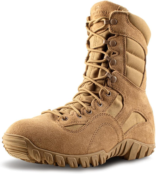 Belleville Khyber TR550 Combat Boots – AR 670-1 Compliant Tactical Boots with Superior Traction, Orthotic Support, Full-Grain Leather & Moisture-Wicking Technology